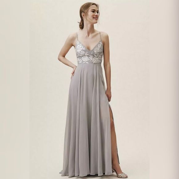 New BHLDN Sadia Floral Embroidered Maxi Dress